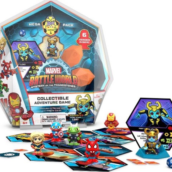 Marvel Battle World Collectible Adventure Game Mega Pack with 6 Heros - New - Picture 1 of 1